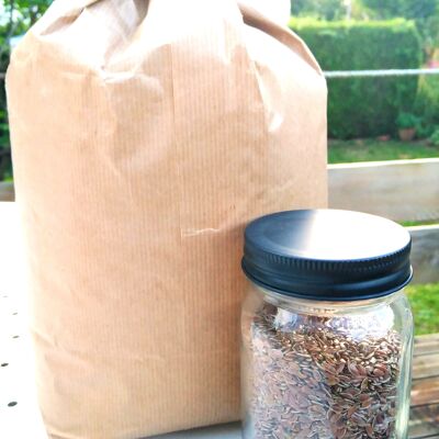 Brown flax seeds 5 Kg kraft bag