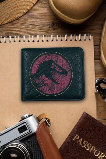 Portefeuille en PU estampé à haute agression Jurassic World 8