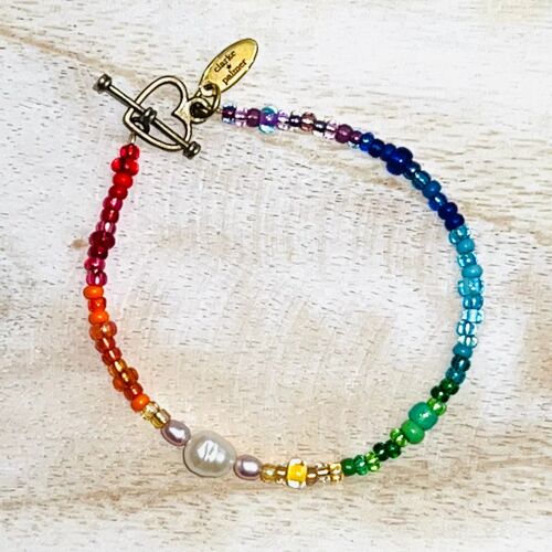 Rainbow Pearl Bracelet