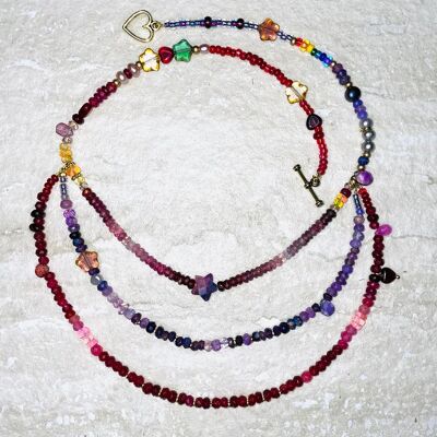 Everything Ruby Amethyst & Tourmaline Necklace