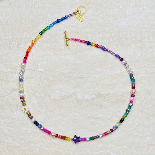 Rainbow Summer of Love Precious Necklace