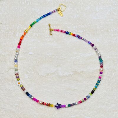 Collier Précieux Été d'Amour Arc-en-Ciel