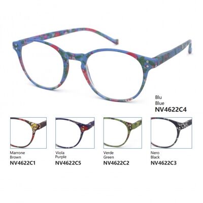 Preassembled reading glasses - Fiorati - NV4622 - SET 30 PIECES