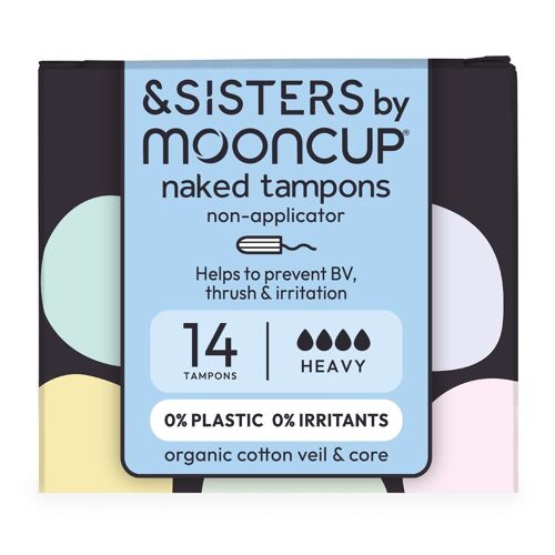 Organic Cotton Naked TamponsⓇ | Heavy Absorbency | (14 pack)