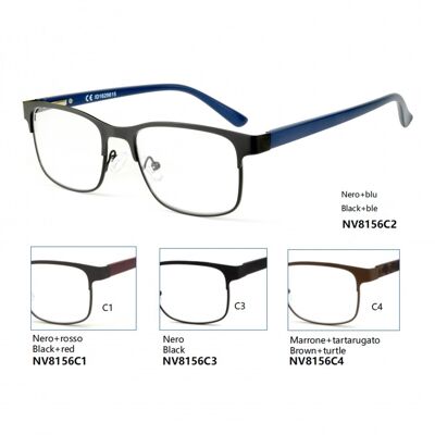 Preassembled reading glasses - Metal Plastic - NV8156 - SET 30 PIECES