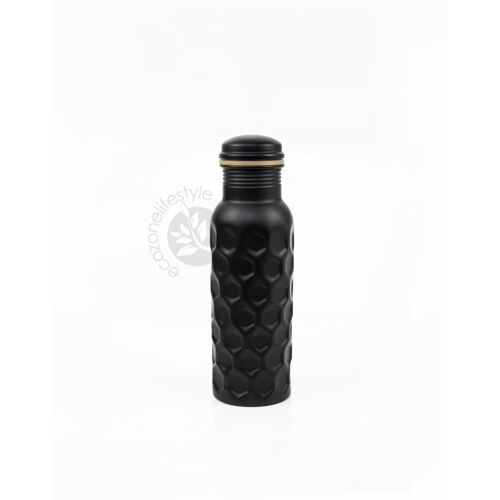 Diamond Black Hammered Copper Bottle 700 ML