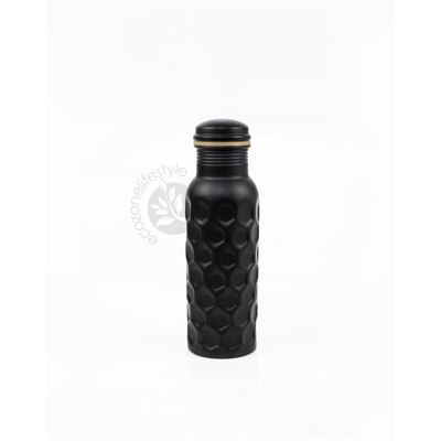 Diamond Black Hammered Copper Bottle 700 ML
