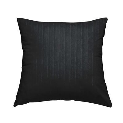 Polyester Fabric Corduroy Black Plain Cushions Piped Finish Handmade To Order