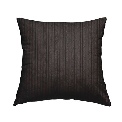 Polyester Fabric Corduroy Chocolate Brown Plain Cushions Piped Finish Handmade To Order