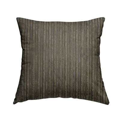Polyester Fabric Corduroy Slate Grey Plain Cushions Piped Finish Handmade To Order