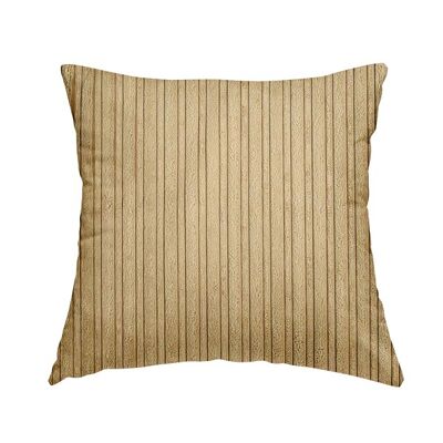 Polyester Fabric Corduroy Beige Sand Plain Cushions Piped Finish Handmade To Order