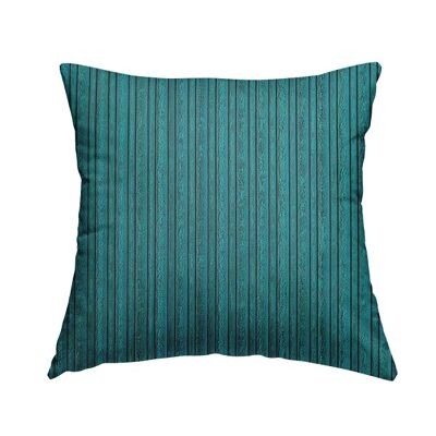 Polyester Fabric Corduroy Teal Blue Plain Cushions Piped Finish Handmade To Order