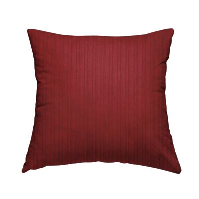 Polyester Fabric Corduroy Red Plain Cushions Piped Finish Handmade To Order