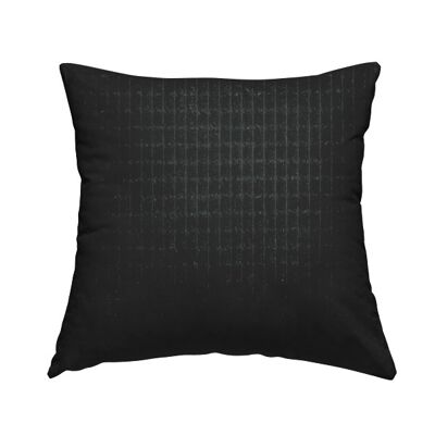 Polyester Fabric Brick Effect Black Plain Cushions Piped Finish Handmade To Order