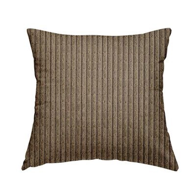 Polyester Fabric Brick Effect Mocha Plain Cushions Piped Finish Handmade To Order