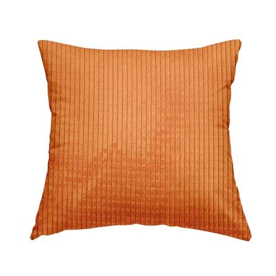 Polyester Fabric Brick Effect Orange Plain Cushions Piped Finish Handmade To Order