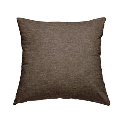 Polyester Fabric Soft Matt Brown Plain Cushions Piped Finish Handmade To Order