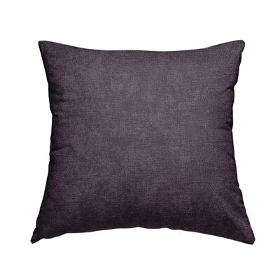 Polyester Fabric Soft Matt Purple Plain Cushions Piped Finish Handmade To Order