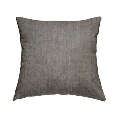 Polyester Fabric Soft Matt Brown Taupe Plain Cushions Piped Finish Handmade To Order