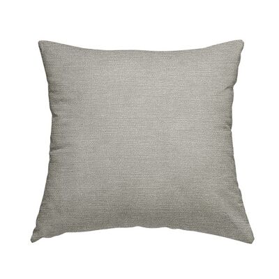 Polyester Fabric Soft Matt Silver Grey Plain Cushions Piped Finish Handmade To Order