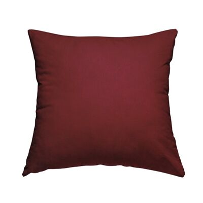 Polyester Fabric Soft Matt Red Plain Cushions Piped Finish Handmade To Order