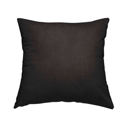 Polyester Fabric Soft Matt Chocolate Brown Plain Cushions Piped Finish Handmade To Order
