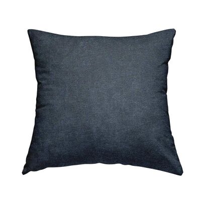 Polyester Fabric Soft Matt Denim Blue Plain Cushions Piped Finish Handmade To Order