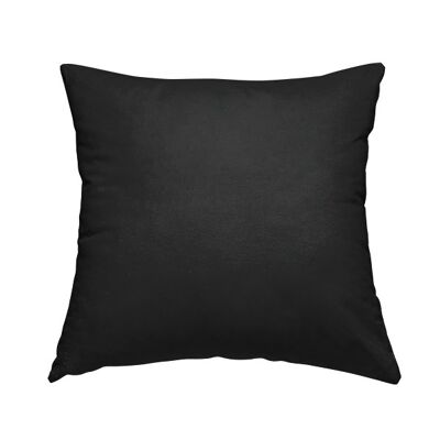 Polyester Fabric Faux Suede Black Pattern Cushions Piped Finish Handmade To Order