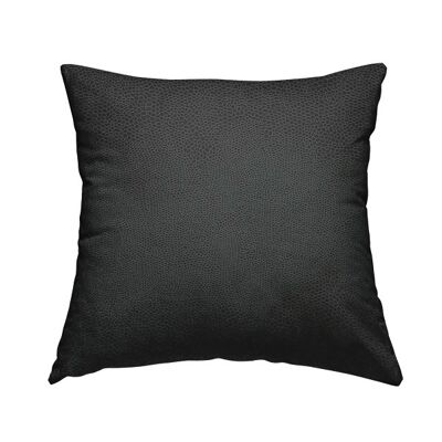 Polyester Fabric Faux Suede Charcoal Grey Pattern Cushions Piped Finish Handmade To Order