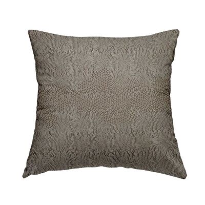 Polyester Fabric Faux Suede Beige Pattern Cushions Piped Finish Handmade To Order