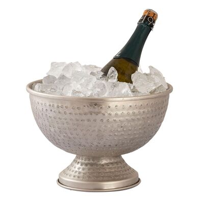 Bottle cooler wine cooler 4-piece metal ø 29 cm champagne cooler round silver gold ice cooler champagne