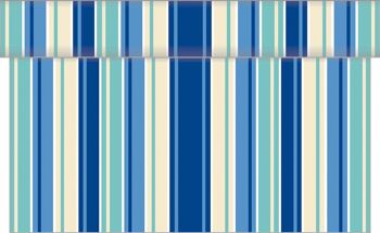 Chemin de table Stefano en bleu de Linclass® Airlaid 40 cm x 4,80 m, 1 pièce - rayures 1