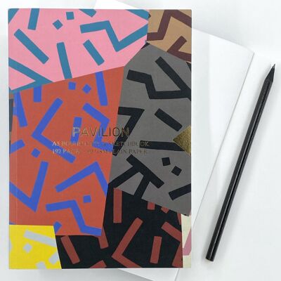 Maze - A5 Buckram Embossed Foiled Sketchbook / Notebook (Unit of 3)