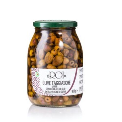 Pitted Ligurian Taggiasca olives in oil – 900g