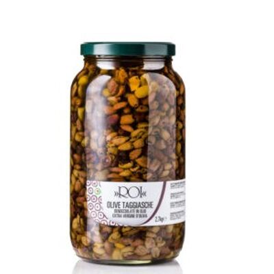 Pitted Ligurian Taggiasca olives in oil 2,7kg