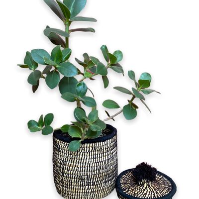 Unicolor | Black Berber Baskets L