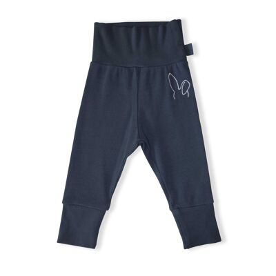 Grow-with-me organic cotton leggings blue gray