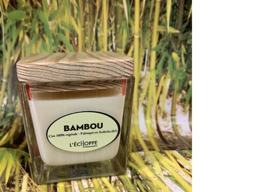 BOUGIE PARFUMEE CIRE 100 % VEGETALE SOJA - 6X6 80 G BAMBOU