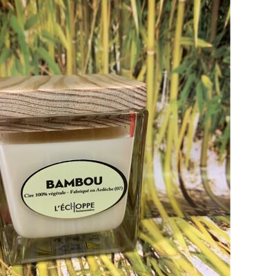 SCENTED CANDLE WAX 100% VEGETABLE SOYA - 6X6 80 G BAMBOO