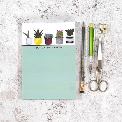 Greenery Daily Planner (notebook) - recycled paper - A5