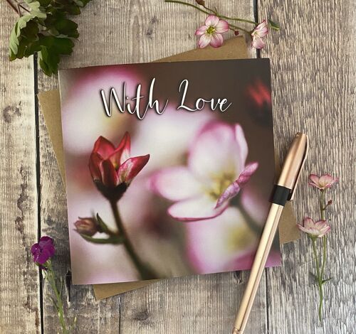 Pretty in Pink Floral Greeting card