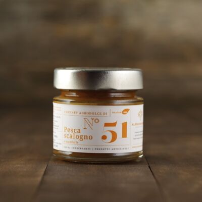 Chutney n°51 di pesca, scalogno e mandorle