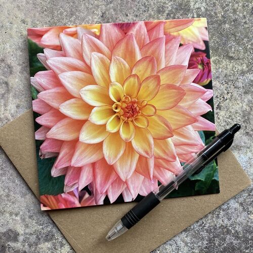 The Colour of a Big Smile - Dhalia Greeting Card