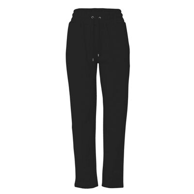 Jogging taille haute coupe décontractée pour femme noire