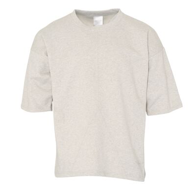 Camiseta extragrande unisex gris melange