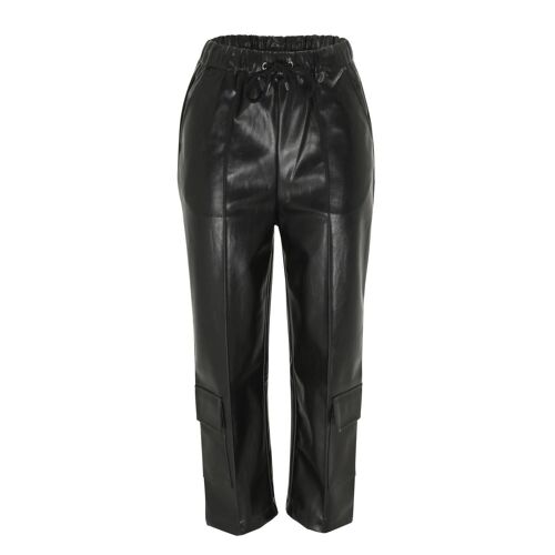 Faux leather trousers