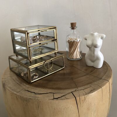 Two Drawer Glass Jewellery Box