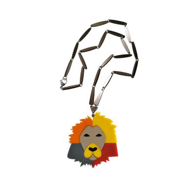 Lion necklace in plexiglass