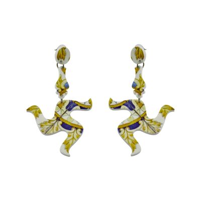Trinacria earrings in plexiglass