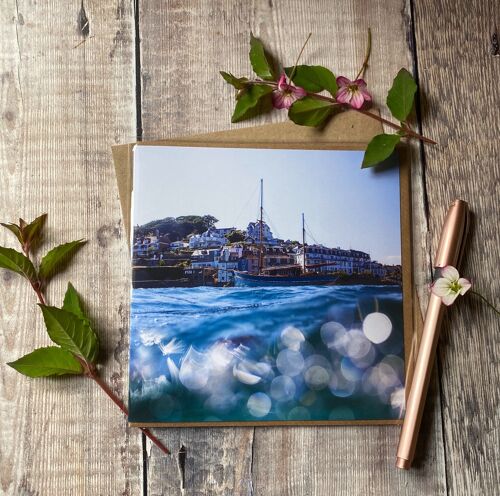 Salcombe Estuary from the sea to shore Greeting Card